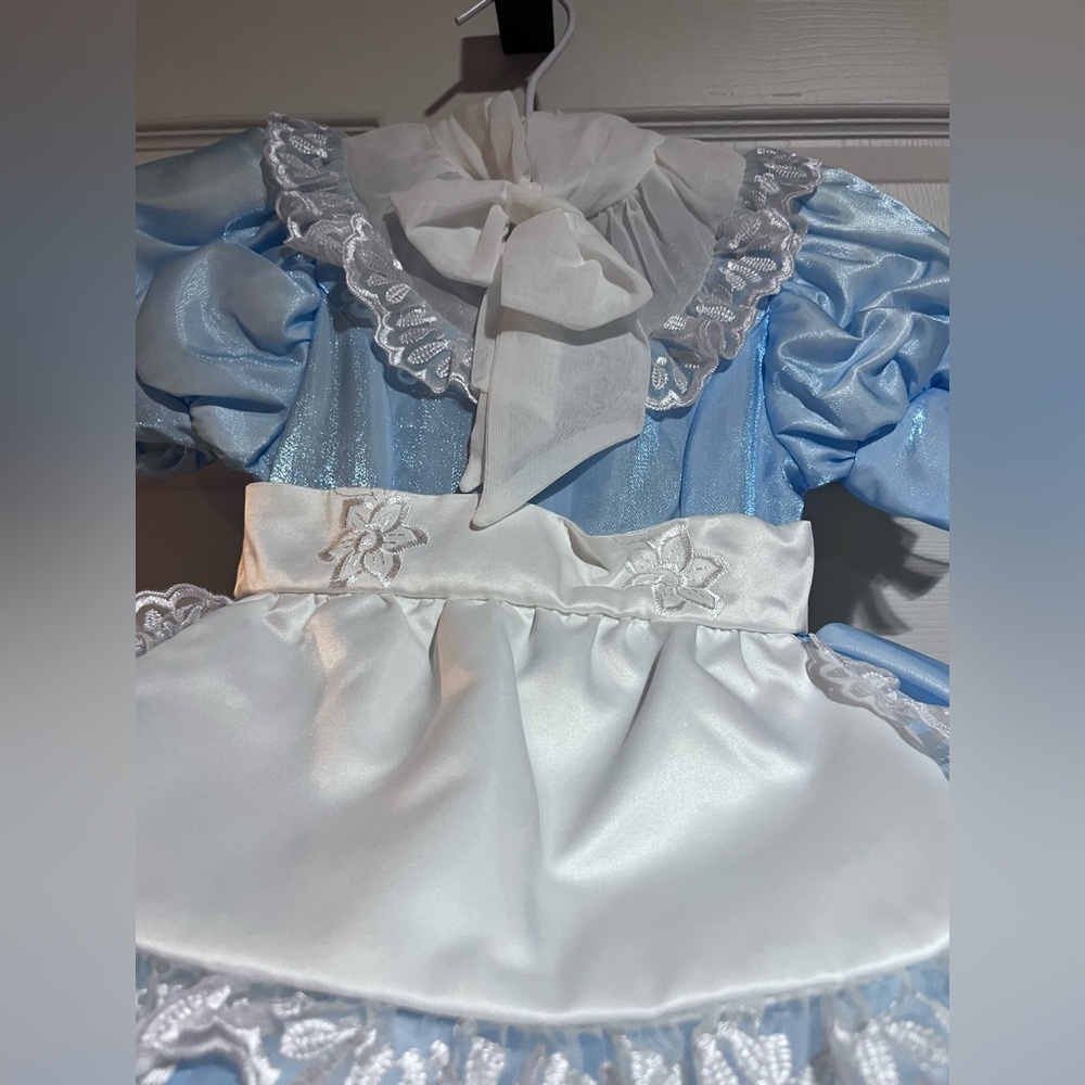 CHASING FIREFLIES DELUXE GIRLS ALICE IN WONDERLAND BLUE COSTUME DRESS NWOT. - Picture 8 of 11